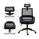 Nylon Ergonomic Rocking Office Chair Black