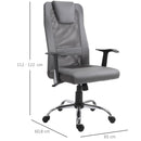 Vinsetto Office Chair W/High Back, PU Leather-Grey