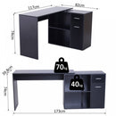 HOMCOM Corner Desk - Black