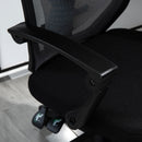 Vinsetto Swivel Chair Ergonomic Home Office Chair Reclining Mesh Back Chair High Back Desk Chair Cheap w/Lumbar Support Height Adjustable Free Moving Suitable For Working Relaxing Black