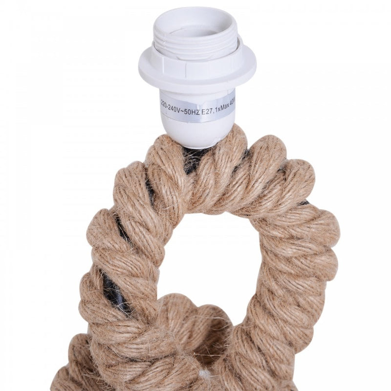 HOMCOM Table Lamp W/ Twisted Rope, E27 Base-Beige