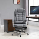 Vinsetto Office Chair with Retractable Footrest & Height Adjustable Comfortable with Armrests Ergonomic