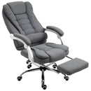 Vinsetto Office Chair with Retractable Footrest & Height Adjustable Comfortable with Armrests Ergonomic