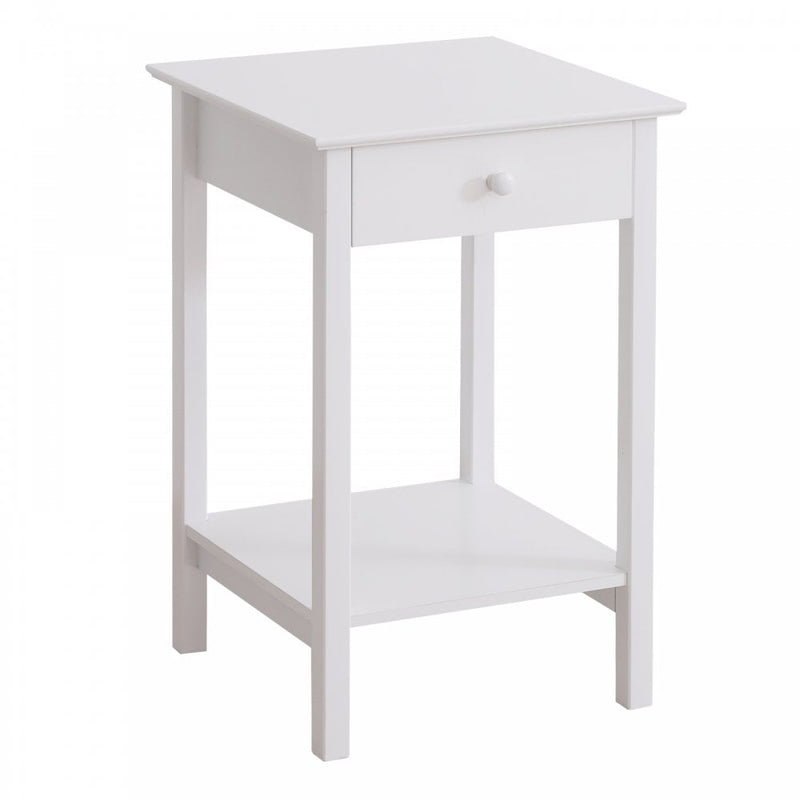 Side Table, 39Lx39Wx61H cm-White