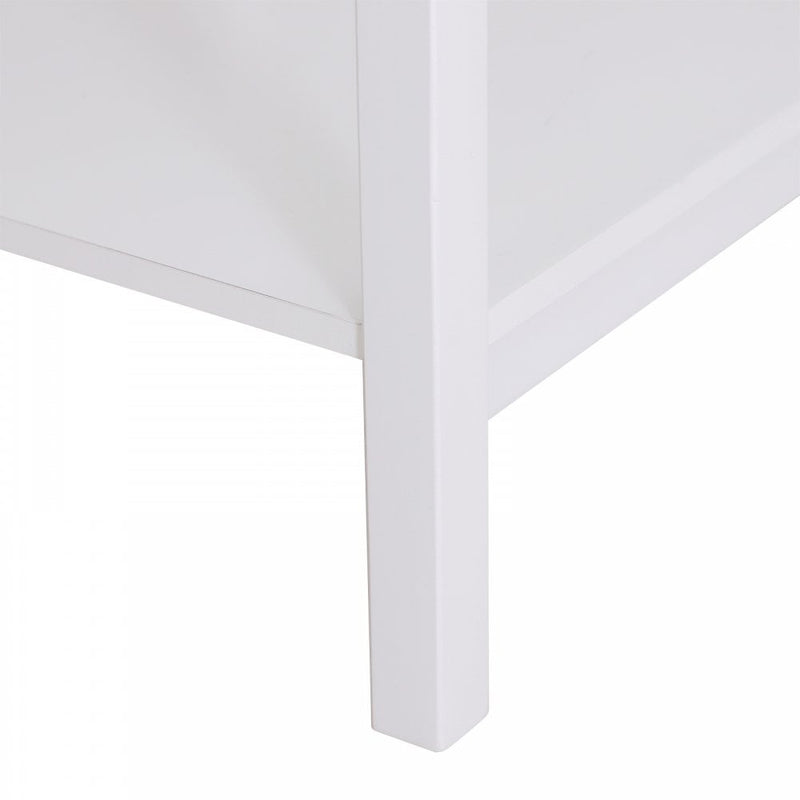 Side Table, 39Lx39Wx61H cm-White