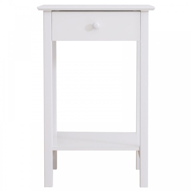 Side Table, 39Lx39Wx61H cm-White