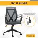 Vinsetto Mesh Ergonomic Home Office Chair w/ Armrest Grey