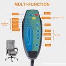 PU Distressed Leather 6-Point Heating Massage Office Chair Grey