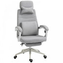 Vinsetto Polyester Ergonomic Neck & Back Support Home Office Chair Grey
