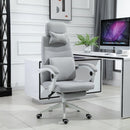 Vinsetto Polyester Ergonomic Neck & Back Support Home Office Chair Grey