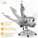 Vinsetto Polyester Ergonomic Neck & Back Support Home Office Chair Grey