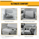 Vinsetto Polyester Ergonomic Neck & Back Support Home Office Chair Grey