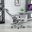 Vinsetto Polyester Ergonomic Neck & Back Support Home Office Chair Grey