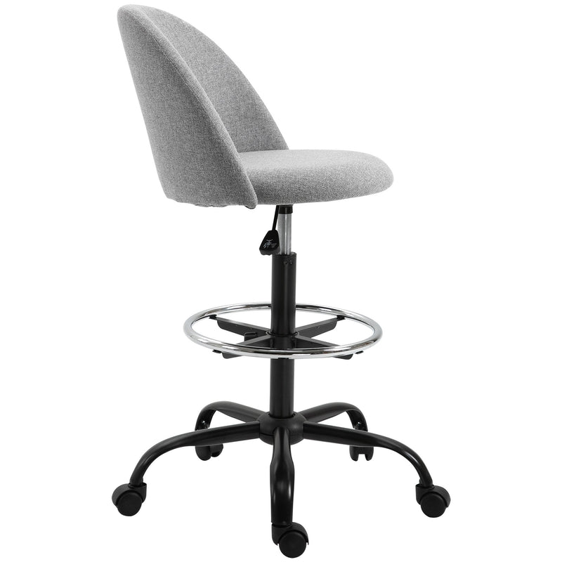 Vinsetto Padded Polyester Tall Design Office Chair Grey