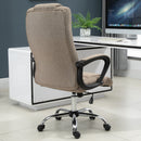 Vinsetto Linen Upholstered Tilting Home Office Chair Khaki