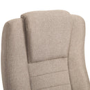 Vinsetto Linen Upholstered Tilting Home Office Chair Khaki