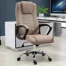 Vinsetto Linen Upholstered Tilting Home Office Chair Khaki