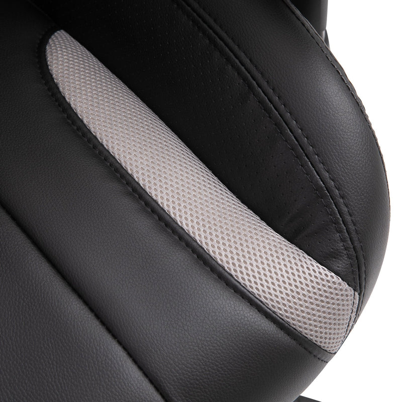 Vinsetto PU Leather Upholstered Adjustable-Sit Home Office Chair White/Black