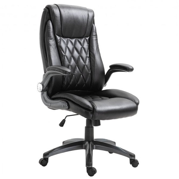 Vinsetto Executive Office Chair Sleek Ergonomic PU Leather 360° Rotation w/ Headrest in Black