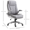 Vinsetto Executive Office Chair Sleek Ergonomic PU Leather 360-¦ Rotation W/ Headrest In Grey