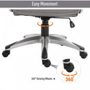 Vinsetto Executive Office Chair Sleek Ergonomic PU Leather 360-¦ Rotation W/ Headrest In Grey