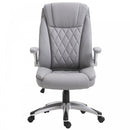 Vinsetto Executive Office Chair Sleek Ergonomic PU Leather 360-¦ Rotation W/ Headrest In Grey