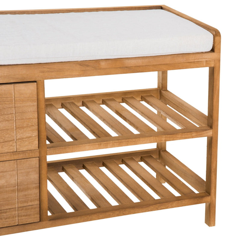 Entryway Shoe Bench, 69Lx34Wx48H cm, Paulownia sponge