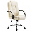 Vinsetto Office Chair High Back, 360-¦ Swivel, PU Leather-Beige