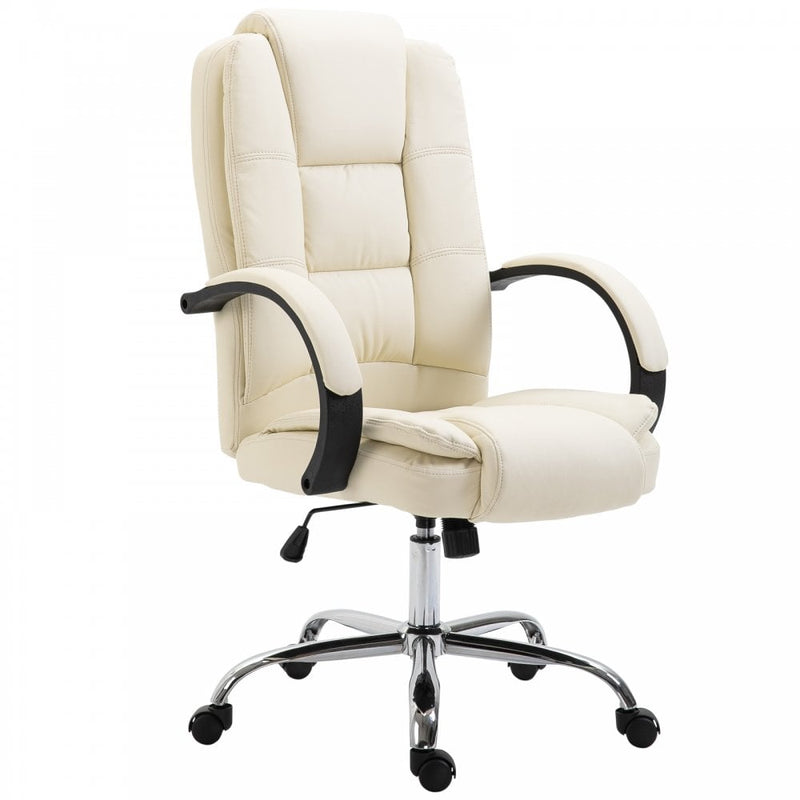 Vinsetto Office Chair High Back, 360-¦ Swivel, PU Leather-Beige