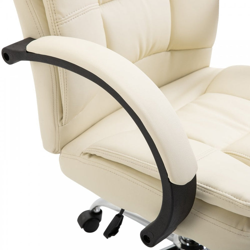Vinsetto Office Chair High Back, 360-¦ Swivel, PU Leather-Beige