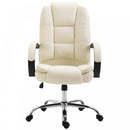 Vinsetto Office Chair High Back, 360-¦ Swivel, PU Leather-Beige
