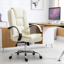 Vinsetto Office Chair High Back, 360-¦ Swivel, PU Leather-Beige