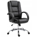 Vinsetto Office Chair High Back Executive Ergonomic Design Adjustable Seat Height 360 Degree Swivel PU Leather-Black
