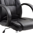 Vinsetto Office Chair High Back Executive Ergonomic Design Adjustable Seat Height 360 Degree Swivel PU Leather-Black