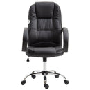 Vinsetto Office Chair High Back Executive Ergonomic Design Adjustable Seat Height 360 Degree Swivel PU Leather-Black