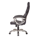 PU Leather Office Chair Racing Gaming Sports Swivel Desk Executive Computer Height Adjustable Armchair-Black
