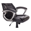 PU Leather Office Chair Racing Gaming Sports Swivel Desk Executive Computer Height Adjustable Armchair-Black