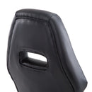 PU Leather Office Chair Racing Gaming Sports Swivel Desk Executive Computer Height Adjustable Armchair-Black