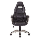 PU Leather Office Chair Racing Gaming Sports Swivel Desk Executive Computer Height Adjustable Armchair-Black