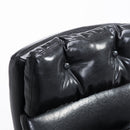 PU Leather Adjustable Office Executive Swivel Chair Armrest Computer Desk Reclining Arm Seat-Black