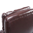 PU Leather Adjustable Office Chair Luxury Executive Swivel Armrest Computer Desk 360 Degree Ergonomic Design-Brown