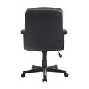 PU Leather Executive Office Chair Swivel Armchair PC Desk Computer Seat Height Adjustable (Black) Modern Racing Rolling-Black