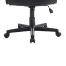 PU Leather Executive Office Chair Swivel Armchair PC Desk Computer Seat Height Adjustable (Black) Modern Racing Rolling-Black