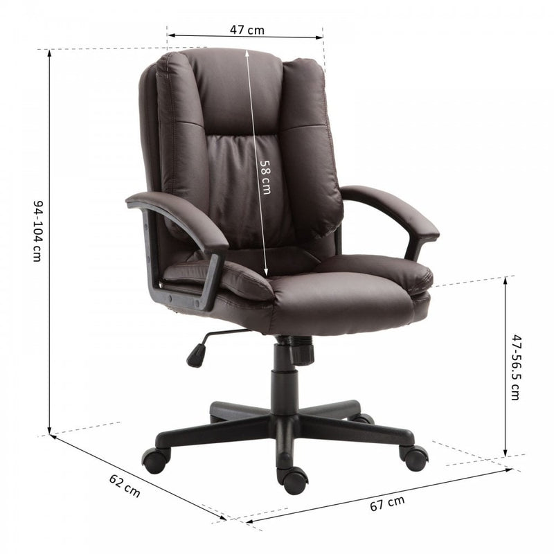 PU Leather Executive Office Chair-Brown |