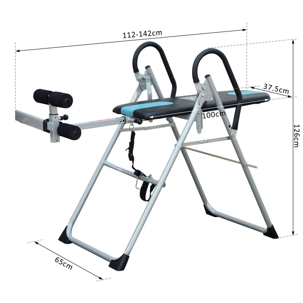 Foldable Gravity Inversion Table Back Therapy Fitness Exercise Bench-S
