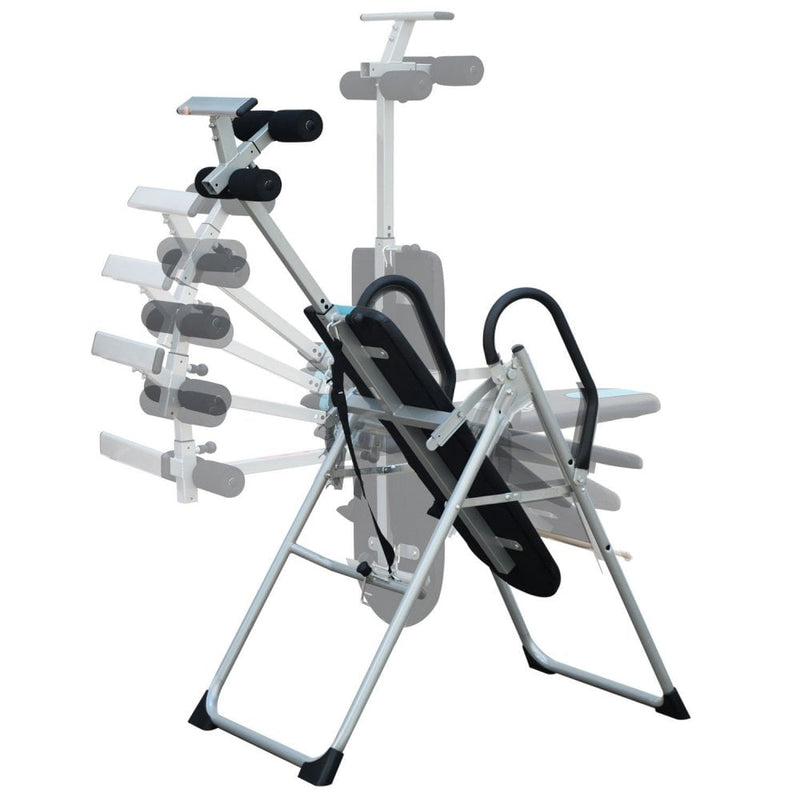 Foldable Gravity Inversion Table Back Therapy Fitness Exercise Bench-Silver
