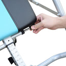 Foldable Gravity Inversion Table Back Therapy Fitness Exercise Bench-Silver