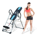 Foldable Gravity Inversion Table Back Therapy Fitness Exercise Bench-Silver