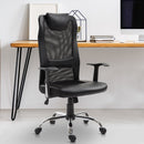 Vinsetto High Back Mesh Office Chair, PU Leather-Black