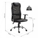 Vinsetto High Back Mesh Office Chair, PU Leather-Black